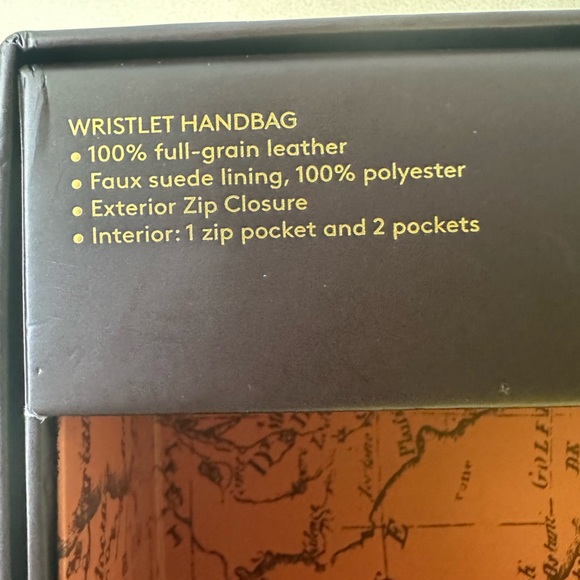 New Patricia Nash Valerie European Map Fold Over Wristlet/ Clutch - Picture 8 of 8